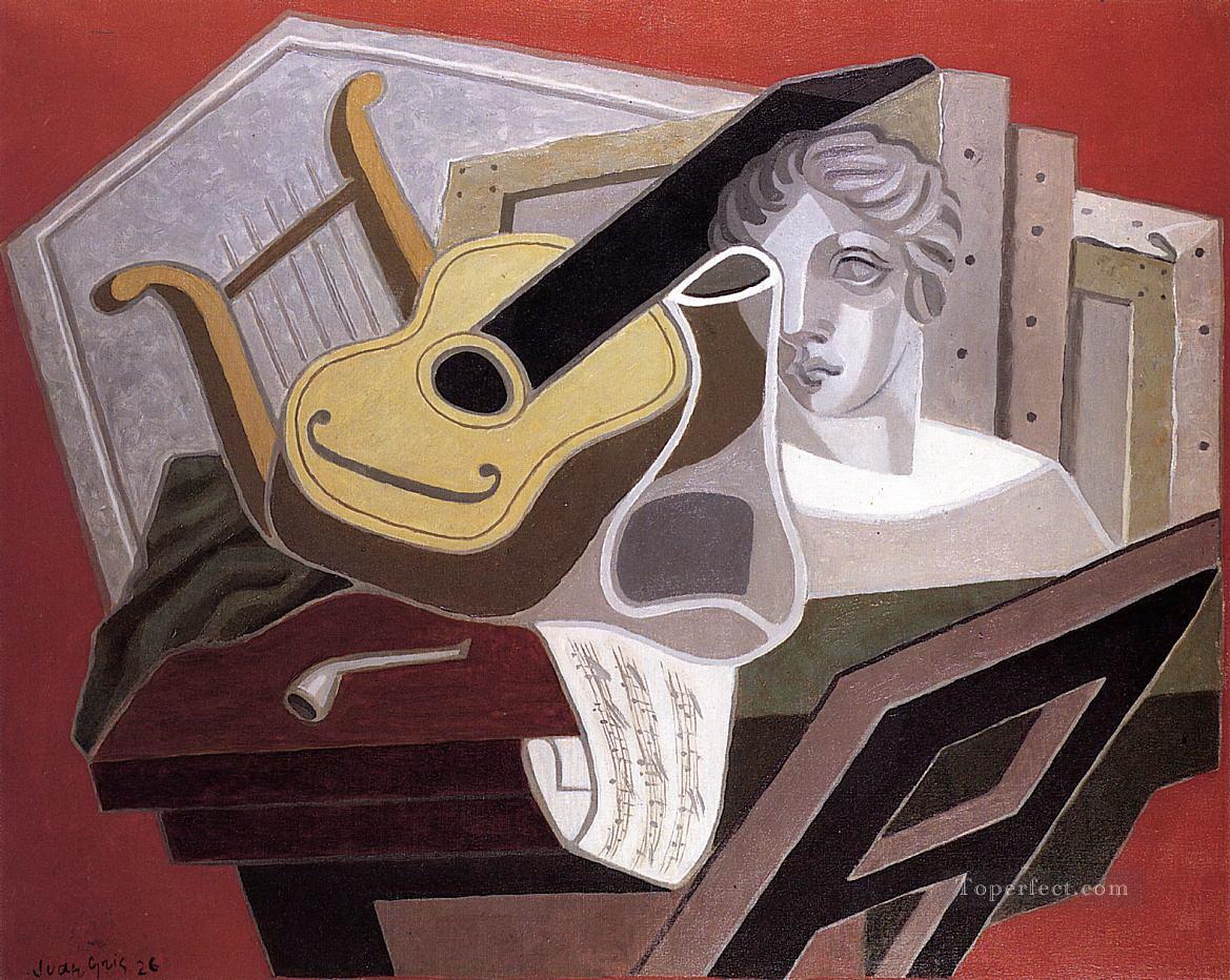 音楽家のテーブル 1926年 フアン・グリス油絵
